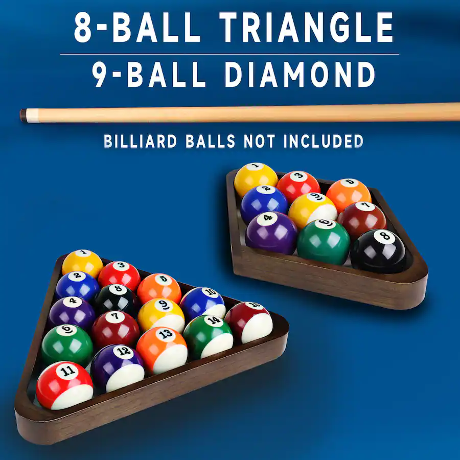 GSE Games & Sports Expert Solid Wood 8 Ball Triangle and 9 Ball Diamond ...