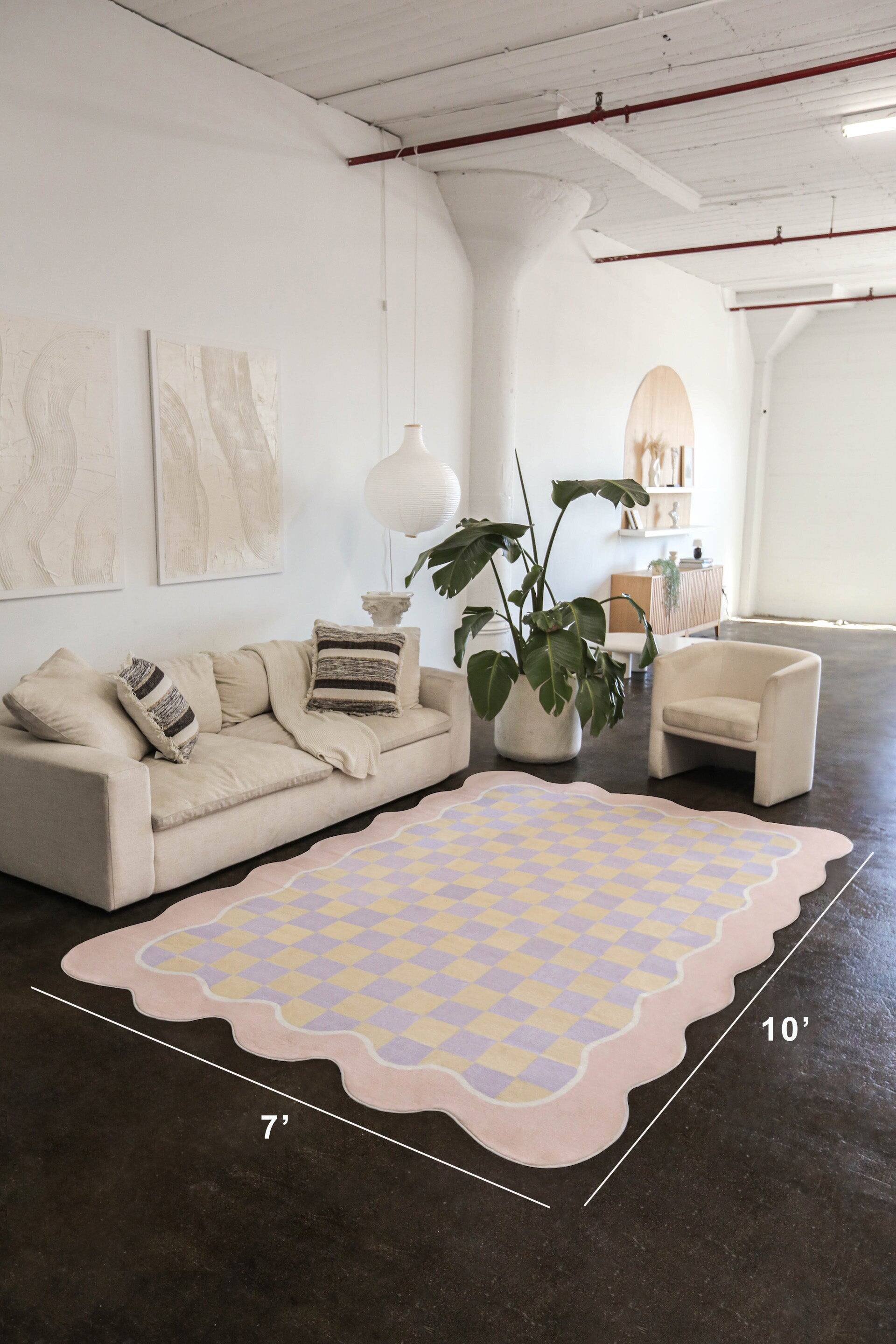 Alt View 2. Lanyspace - 7'x10' Area Rug, Washable Rugs, Non-Slip and Tear-Resistant Soft Carpet, Pet & Child Friendly Mellow Pastel Rug - Multicolor.