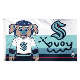 WinCraft - Seattle Kraken 3' x 5' Single-Sided Deluxe Mascot Flag - Multicolor