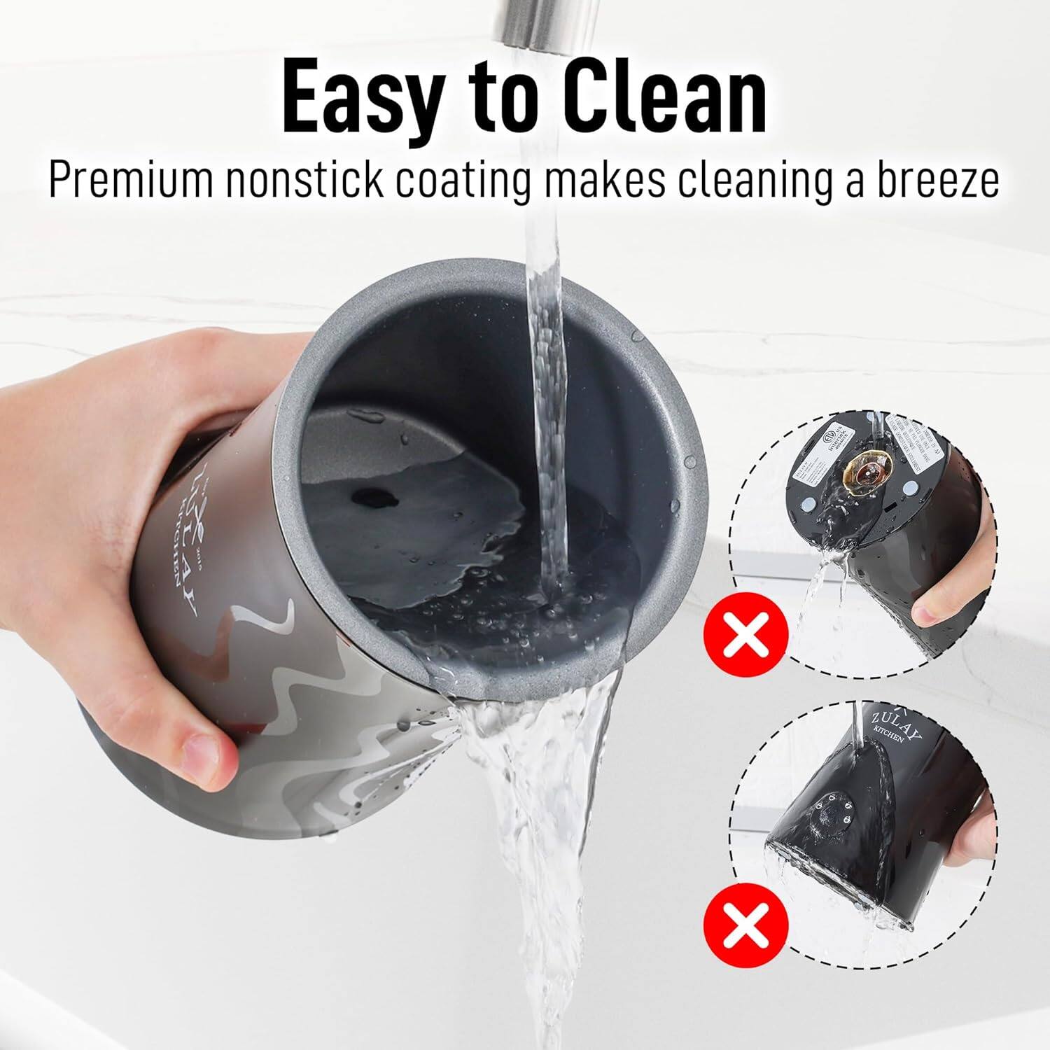 Easy to Clean  
Premium nonstick coating makes cleaning a breeze