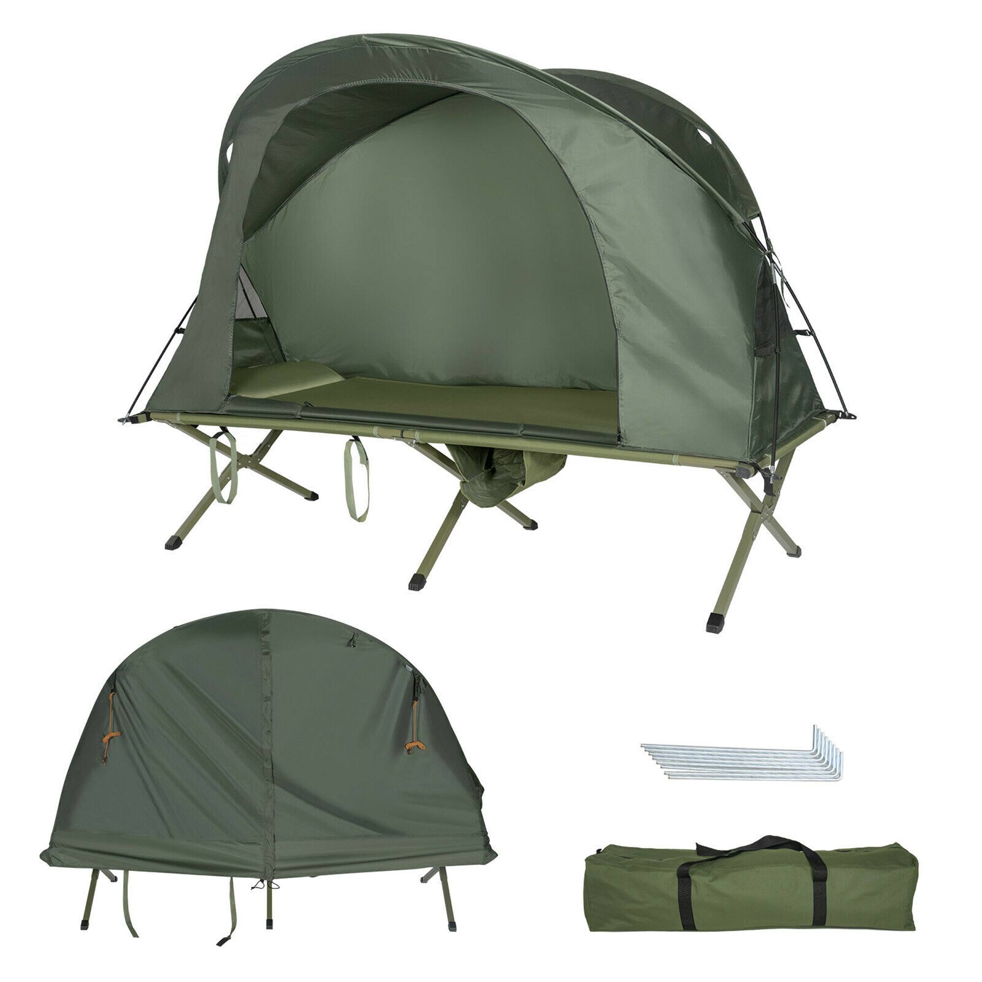 Costway Person Outdoor Camping Tent Cot Compact Elevated Tent