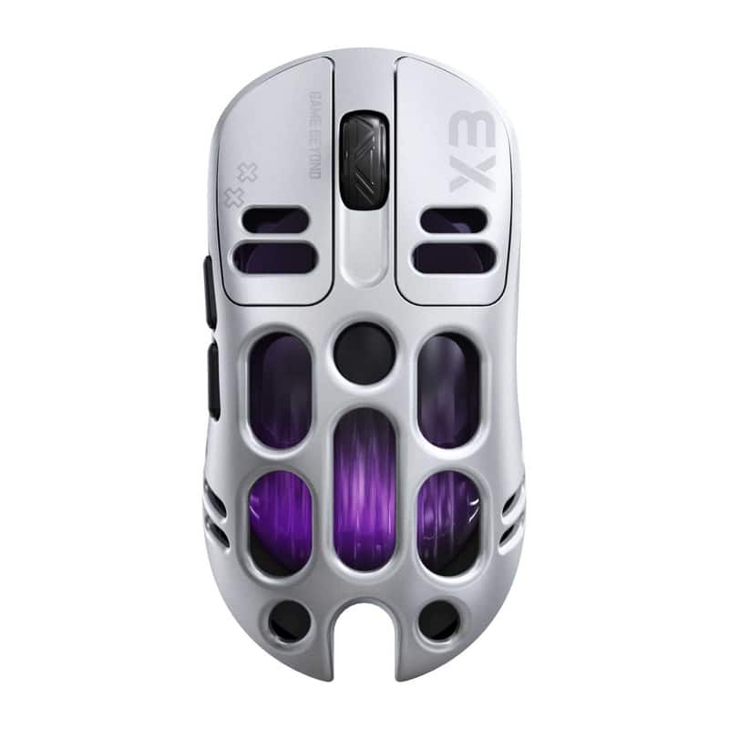 SKRAN - Hollowed Wireless Gaming Mouse: Lightweight, Tri-Mode 2.4G/BT5.1/Wired,5 levels of free adjustment,for PC/Mac Gamers - Wireless - Silver