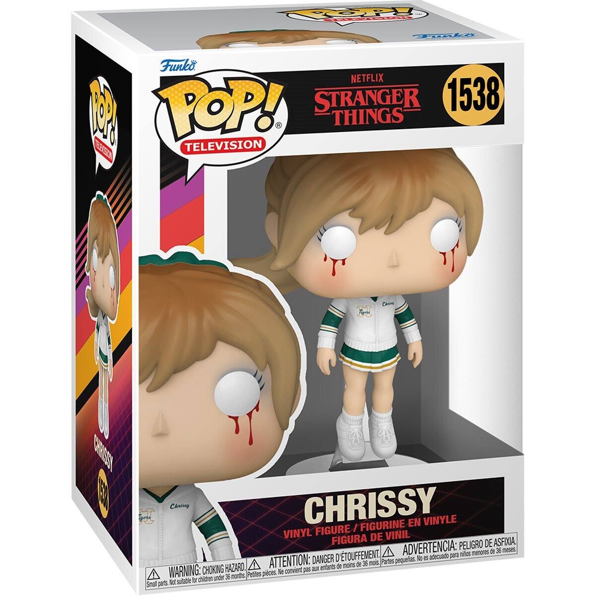 40 Op w FkA Funko NETFLIX POP! TELEVISION STRANGER THINGS e Canin RRIESSY E5 Chnting CHRISSY EN VINYLE FIGURE / FIGURINE VINYL DE VINIL FIGURA PELIGRO DE ASFIXIA D'TOUFFEMENT ADVERTENCIA: para niños menores de 36 meses DANGER CHOKING HAZARD ATTENTION: enfants de moins de 36 mois Partes pequeñas. No se conviene a pequeños niños. WARNING: CHOKING HAZARD Small parts. Not suitable for children under 36 months.