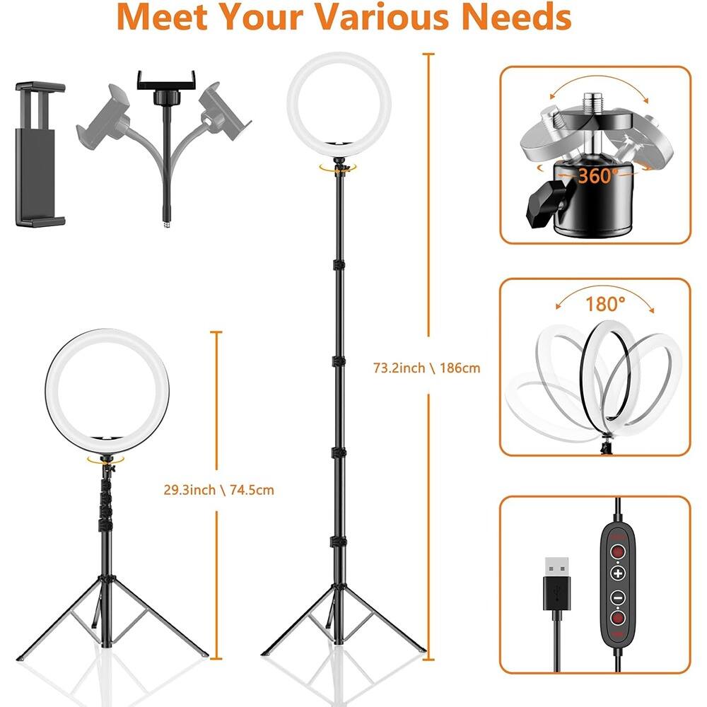 Meet Your Various Needs

- 73.2 inch \ 186 cm
- 29.3 inch \ 74.5 cm

- 360°
- 180°