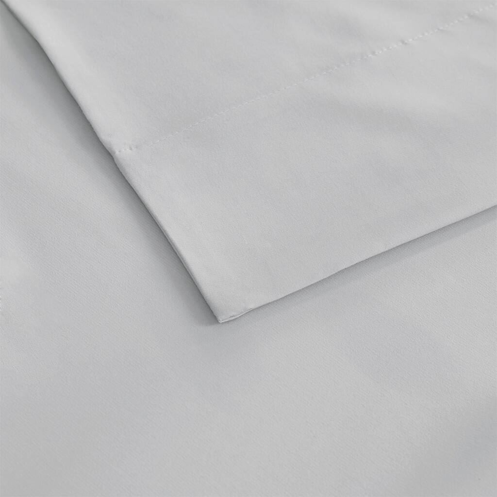 Alt View 5. Gracie Mills - Gracie Mills Thaddeus Cool Microfiber Sheet Set for All Night Comfort - Light Grey.