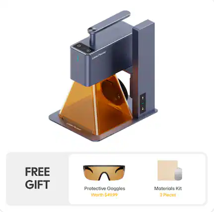 LaserPecker
FREE GIFT
Protective Goggles Worth $49.99
Materials Kit 2 Pieces