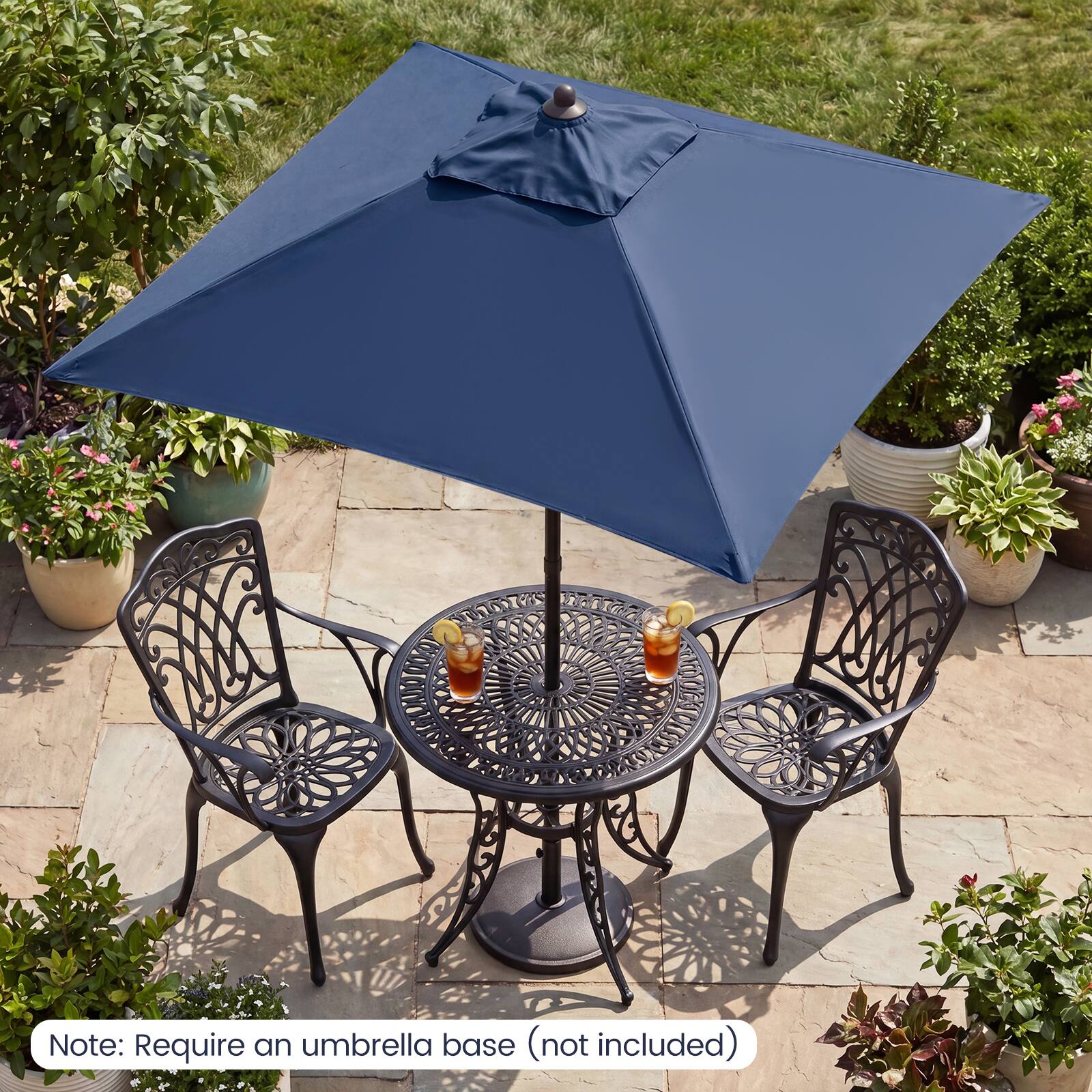 Note: Require an umbrella base (not included)