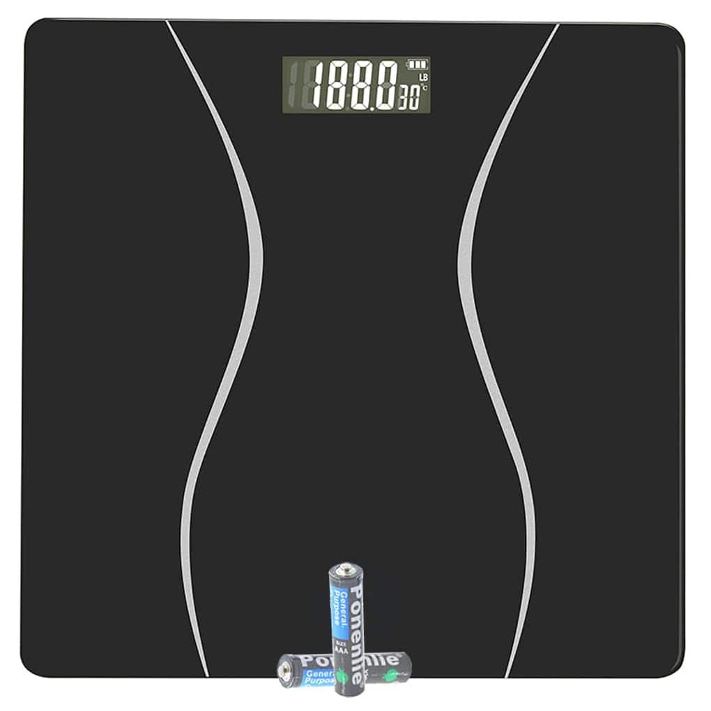 FINEAK - Digital Body Weight Scale Max:400LB/180KG - Black