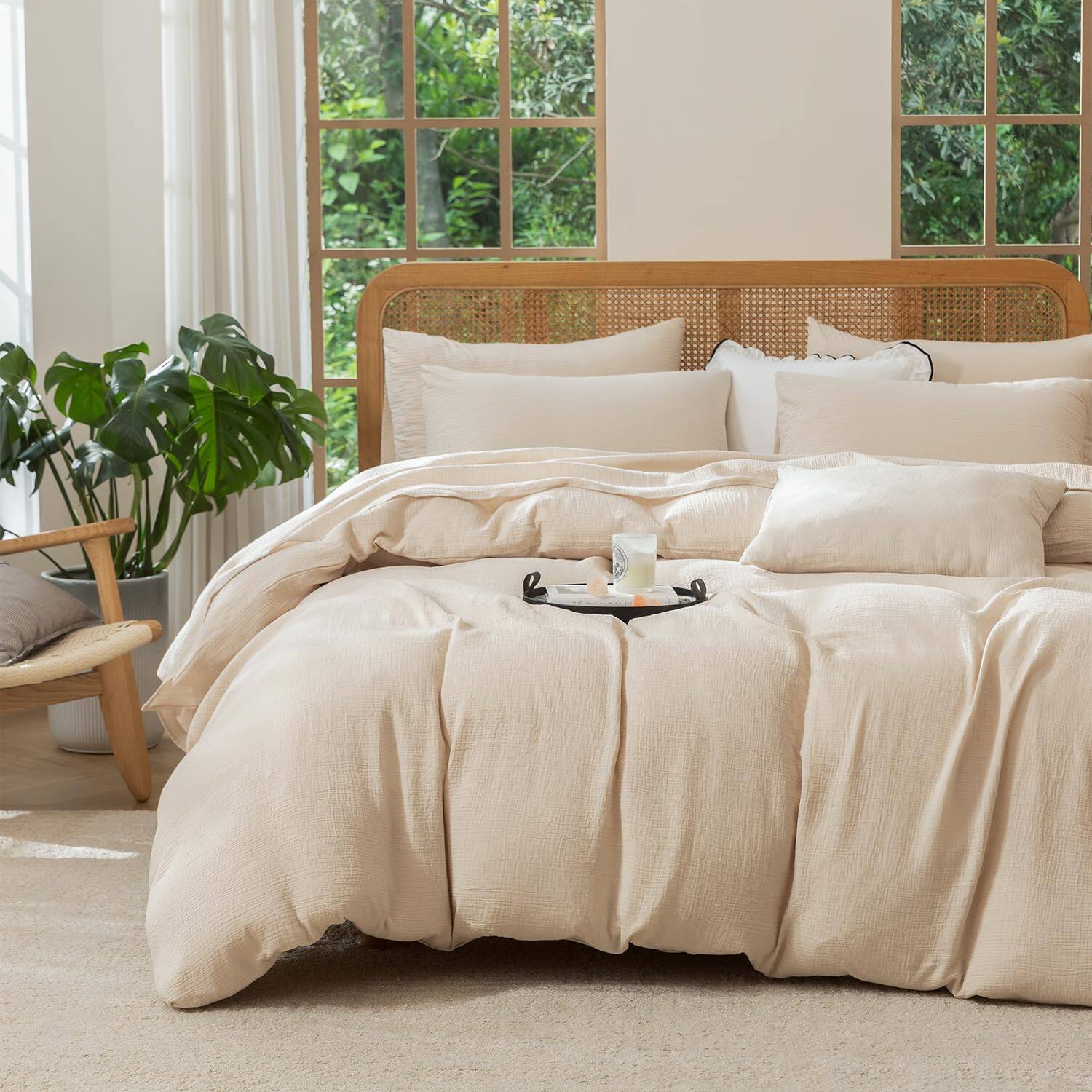 Beige (No Comforter)-Queen