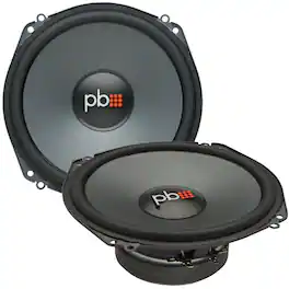 Powerbass - OE-700 - 7" Midbass Speakers 2-Ohm - Pair - Black/Gray