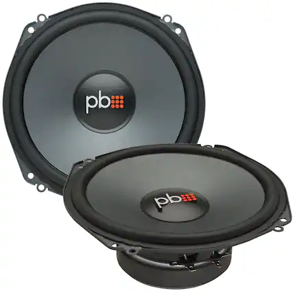 Front. Powerbass - PowerBass OE-700 - 7" Midbass Speakers 2-Ohm - Pair - Black/Gray.