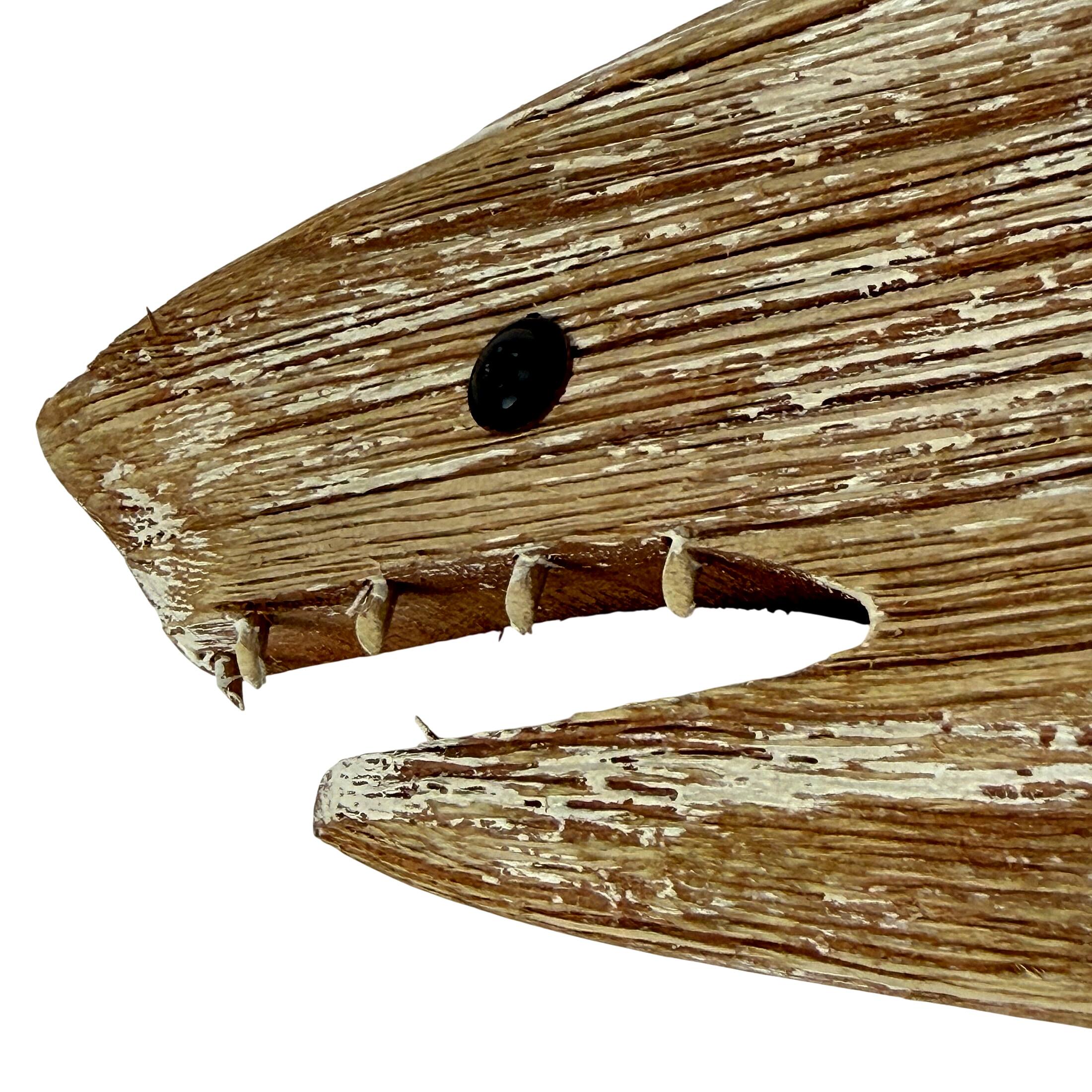 Alt View 7. Things2Die4 - Things2die4 Rustic Wood Shark Wall Decor 31 Inch Long Coastal Wall Art - Natural.