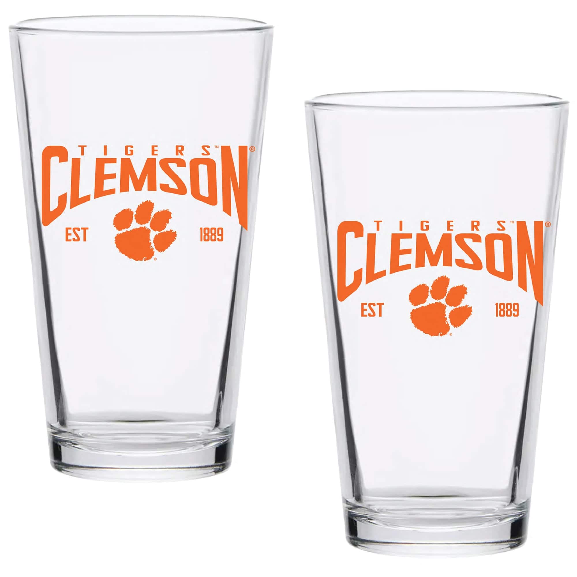 Photos - Glass Indigo Falls - Clemson Tigers Two-Pack 16oz. Established Pint  Set - Multicolor 203044162 