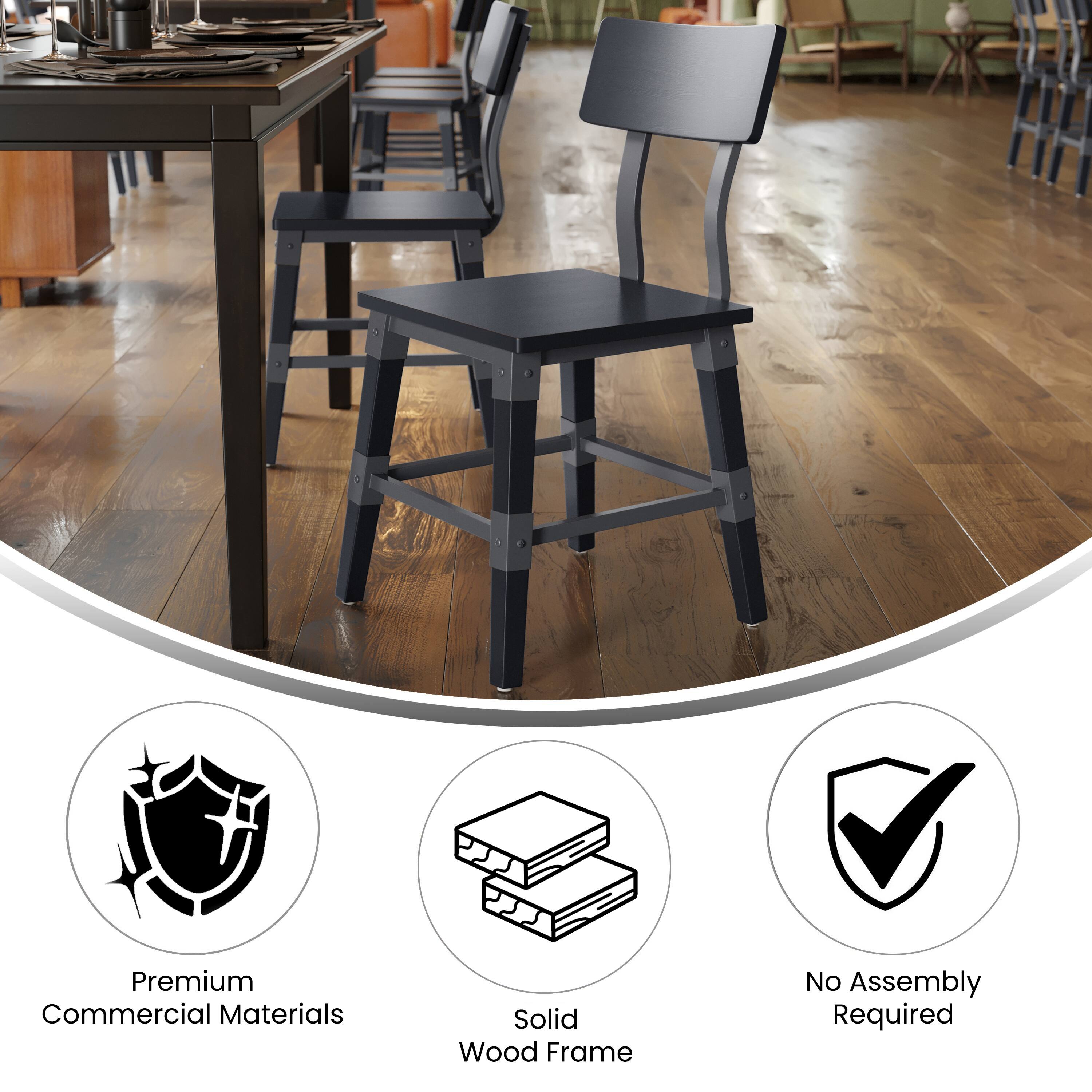 Premium Commercial Materials  
Solid Wood Frame  
No Assembly Required