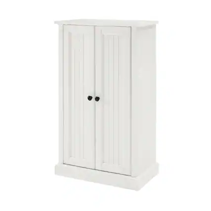 Front. Crosley Furniture - Seaside Storage Cabinet - White.