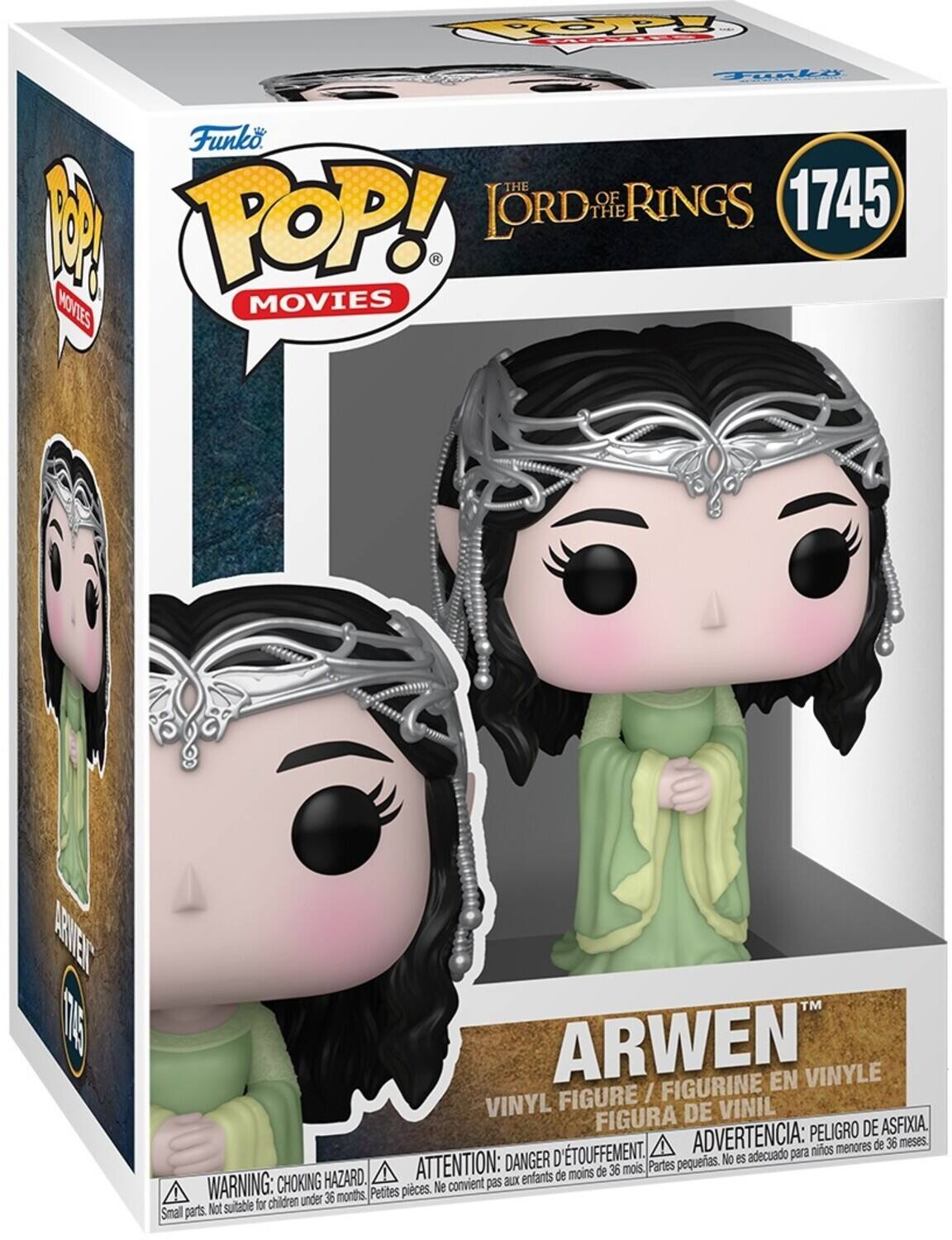 POP! Funko 1745 THE LORD OF THE RINGS MOVIES ARWEN FIGURINE EN VINYLE FIGURE / VINYL FIGURA DE VINIL PELIGRO DE ASFIXIA, TOUFFEMENT. ADVERTENCIA: para mios menores de 36 meses DANGER D pequeras. No es adecuado HAZARD. ATTENTION: BUXX enfants de moins de 36 mois. Partes WARNING: CHOKING Pettes pices. Ne convient pas for children under 36 months Small parts. Not suitable