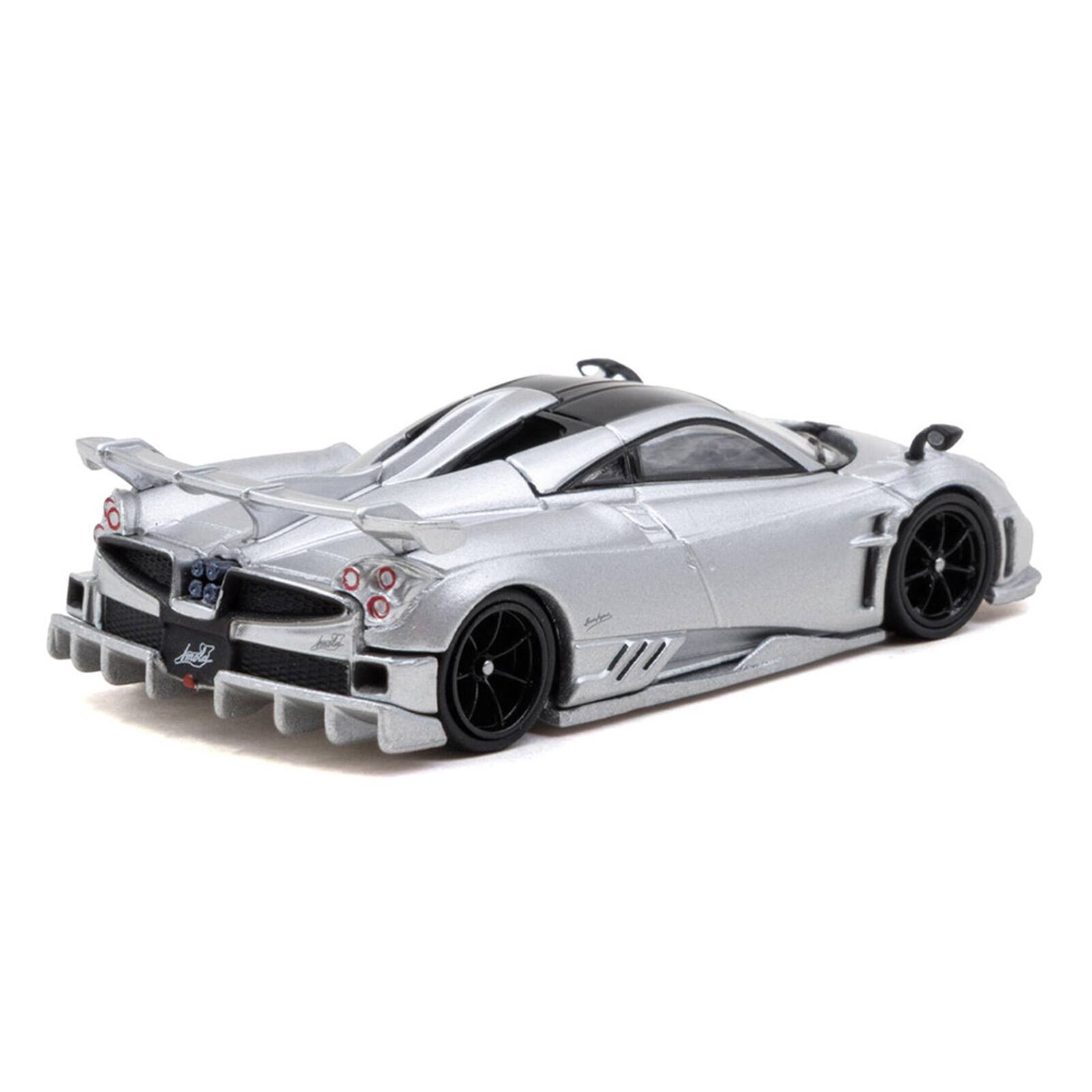 Alt View 1. Tarmac Works - Pagani Imola Matt Silver Metallic with Black Top "Global64" Series 1/64 Diecast Model Car by Tarmac Works.