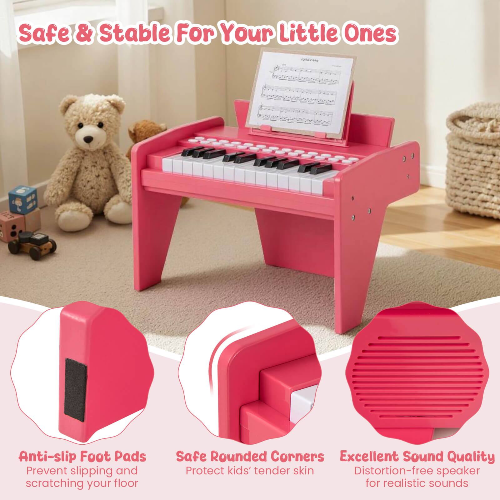Safe & Stable For Your Little Ones

- Anti-slip Foot Pads: Prevent slipping and scratching your floor
- Safe Rounded Corners: Protect kids' tender skin
- Excellent Sound Quality: Distortion-free speaker for realistic sounds