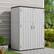Angle. Decksplore - Lockable Outdoor Vertical Storage Shed,57 Cu.ft Outdoor Storage Cabinet Waterproof Suitable for gardens and patios - Grey.