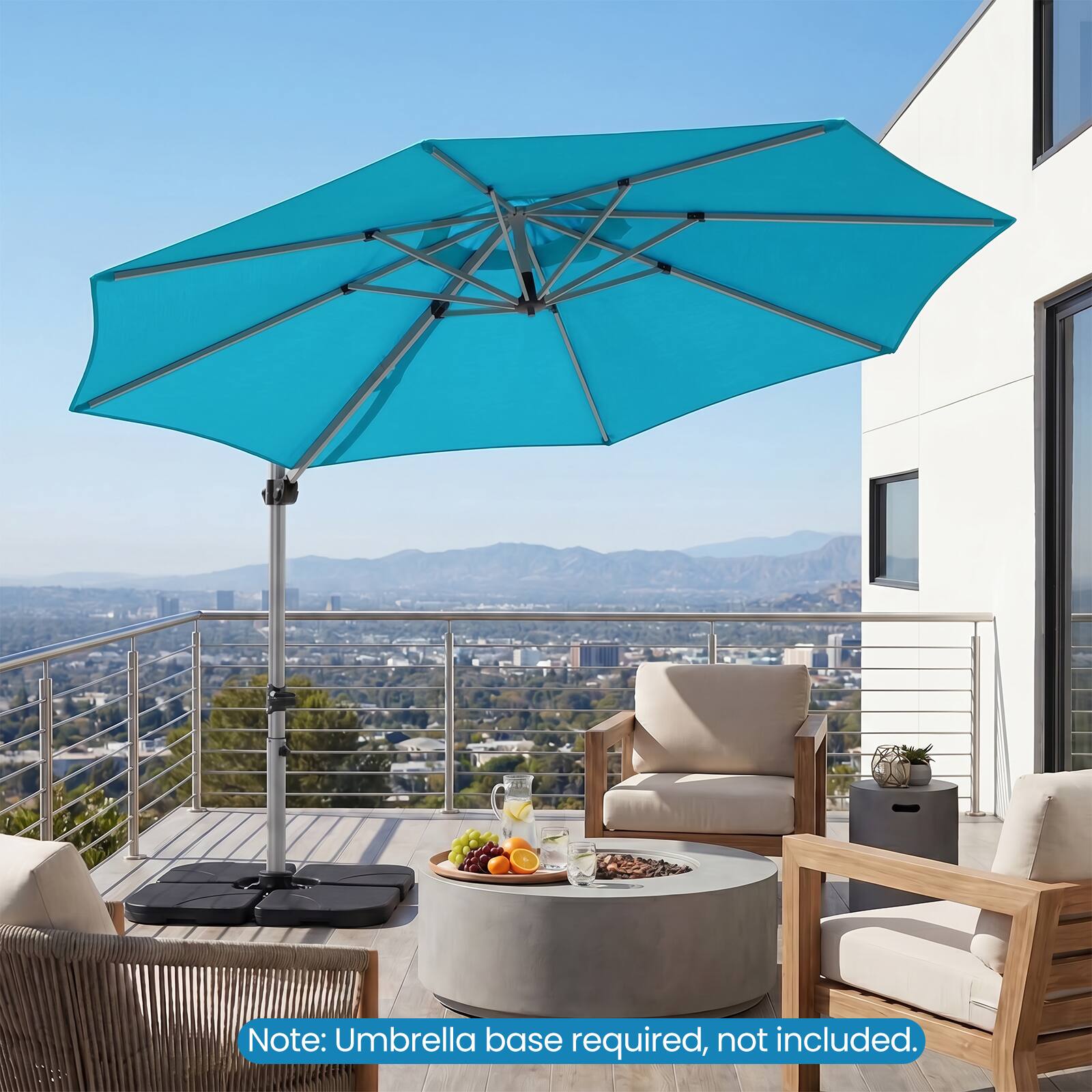 Note: Umbrella base required, not included.