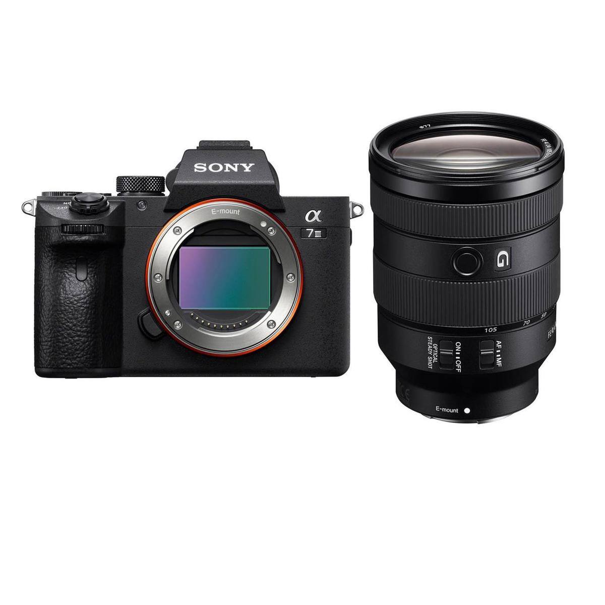 SONY  
$77  
REALIN-MSCH  
mount  
a 7m  
STEADY SHO OPTICAL NO SHOT OFF E-mount  
105 AF IMF  
P 70