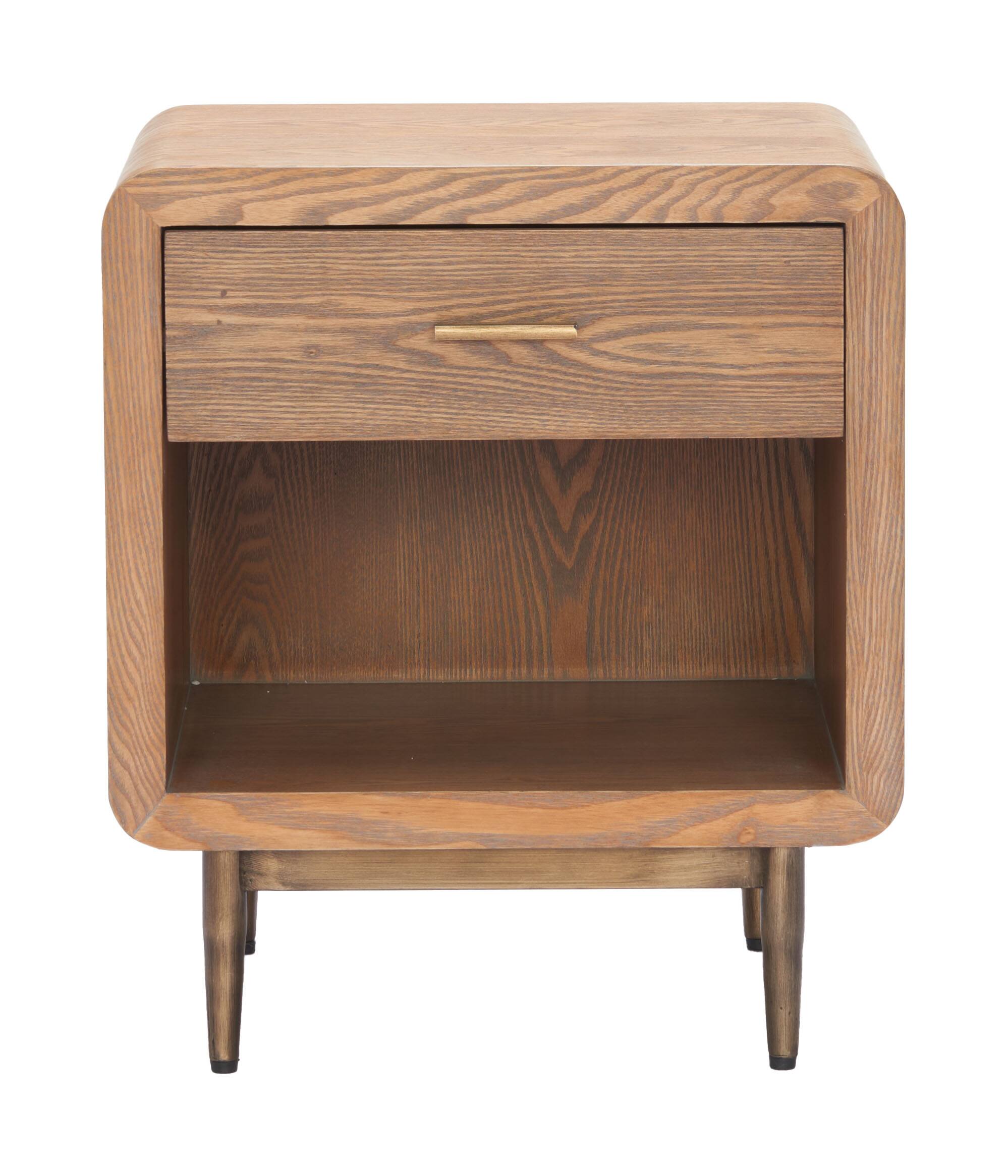 Alt View 1. Hivvago - Vidaz Side Table Brown - Brown.