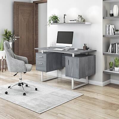 Alt View 1. Techni Mobili - 51.25"WModern Office Desk with Storage(RTA-7002-GRY) - Gray.