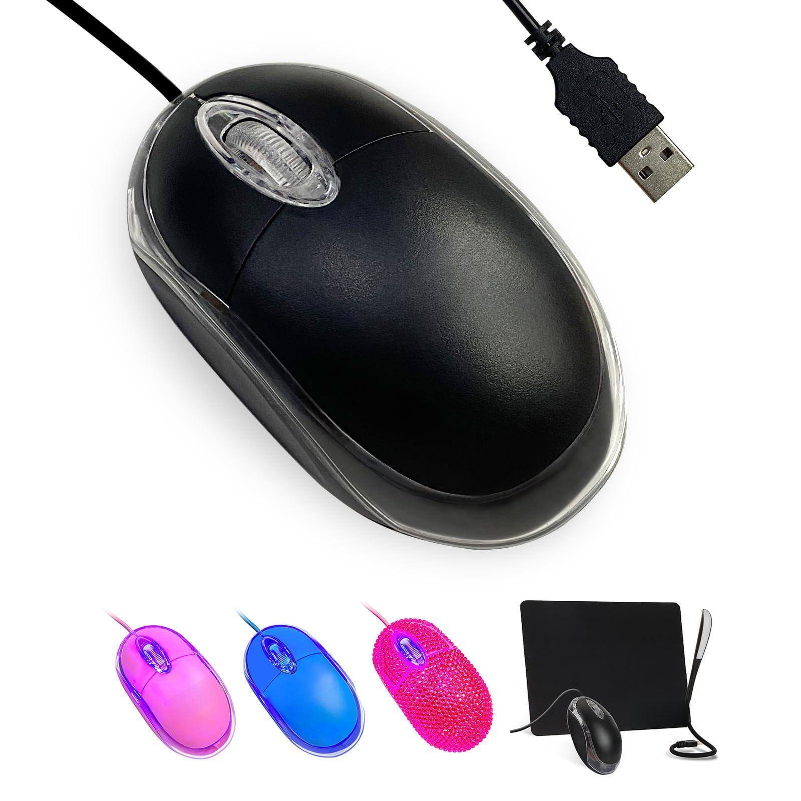 Comfort Essence - Wired Mouse usb Mouse Optical Design Usb Cable Plug & Play For Pc/laptop/desktop - Wireless - Black-Wired mouse