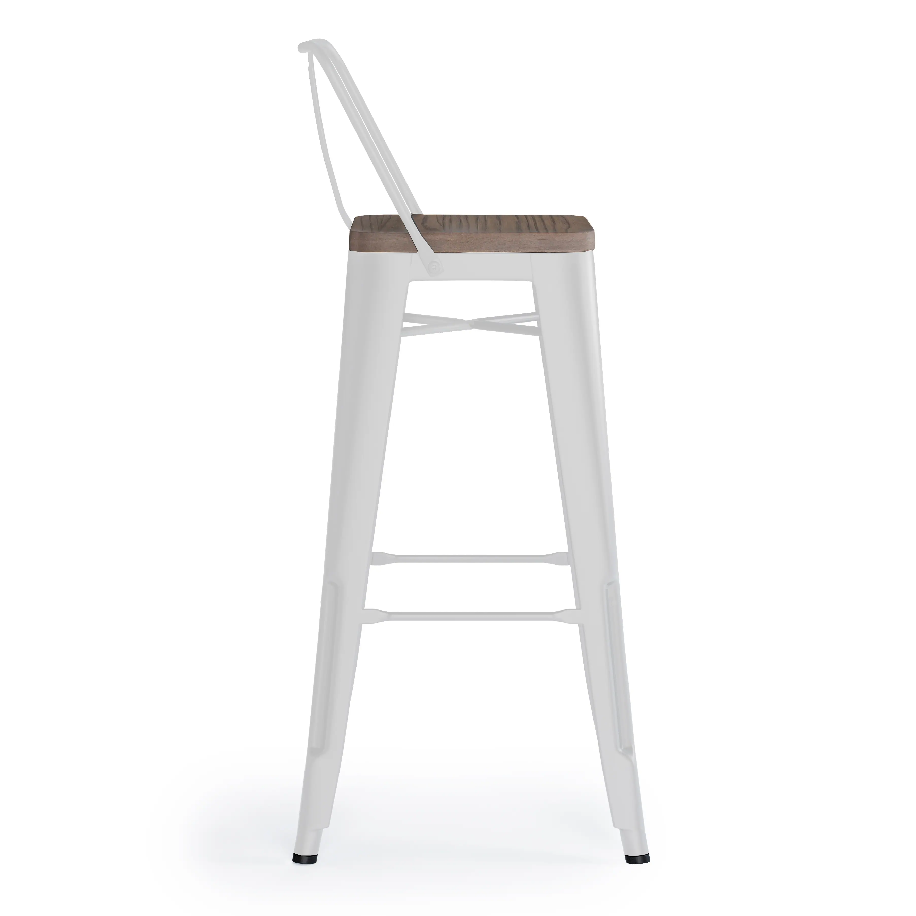 Alt View 13. Simpli Home - Rayne Metal and Wood Bar Stool (Set of 2) - White.