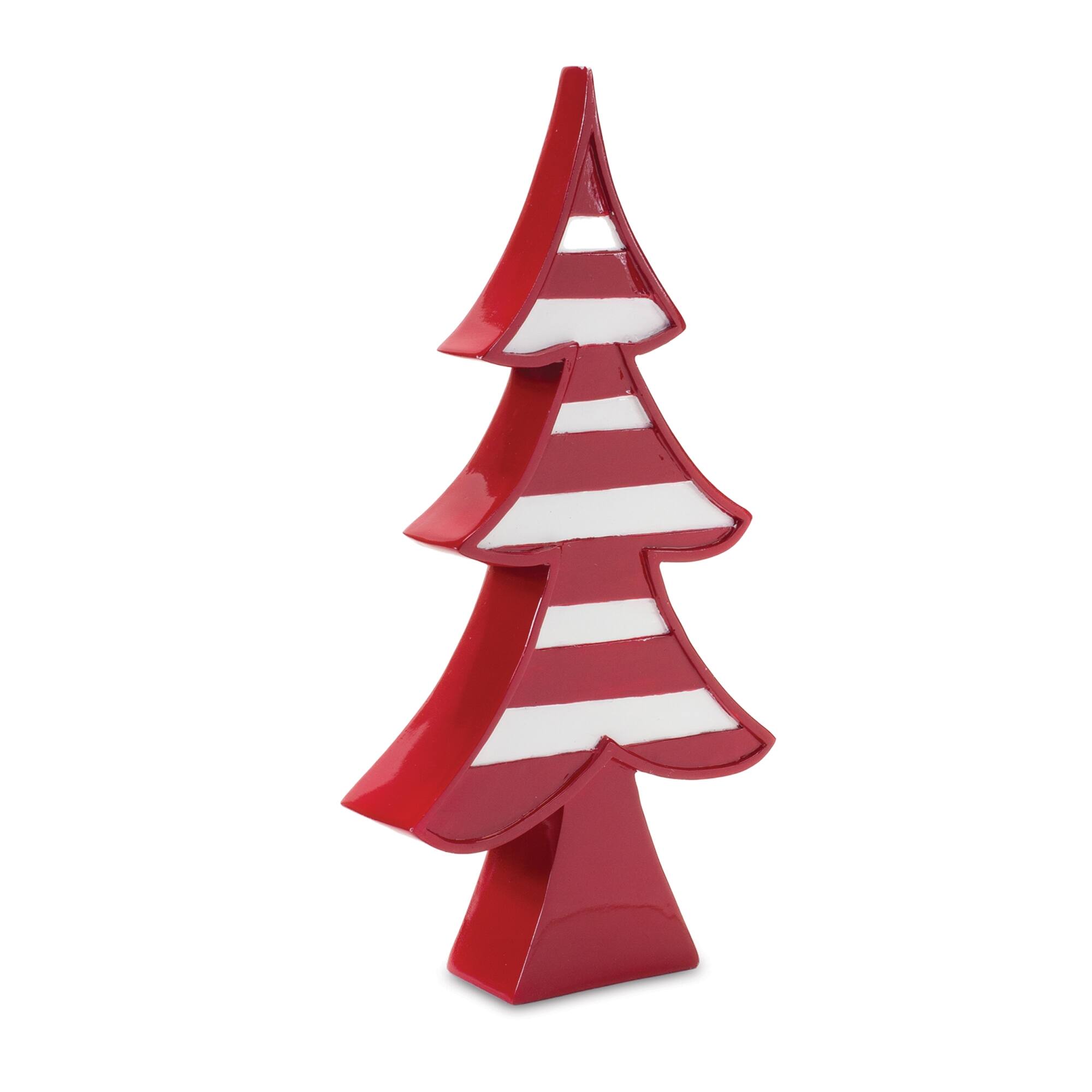 Left. BreeBe - Whimsical Tabletop Tree (Set of 3) - White, Red.
