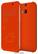 Front. HTC - Dot View Case for HTC One (M8) Cell Phones - Orange.