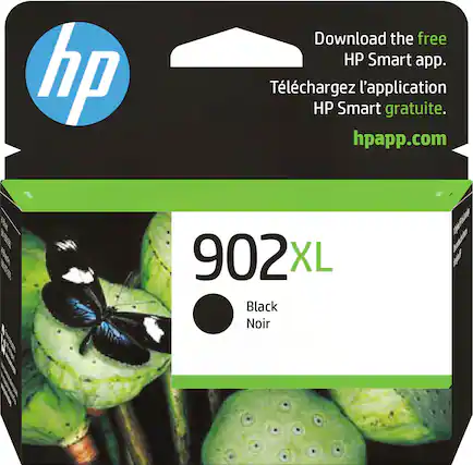 Front. HP - 902XL High-Yield Ink Cartridge - Black.