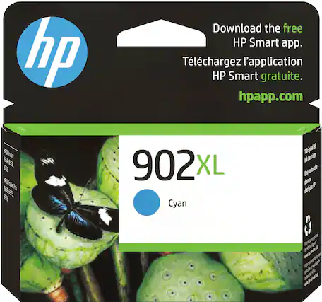 Front. HP - 902XL High-Yield Ink Cartridge - Cyan.