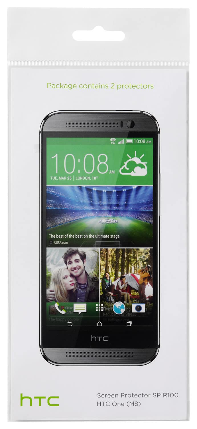 Angle. HTC - Screen Protectors for HTC One (M8) Cell Phones (2-Pack) - Clear.