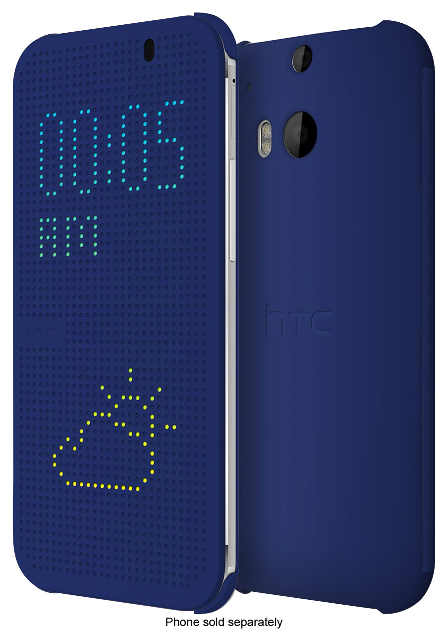 Køre ud skranke Algebra Dot View Case for HTC One (M8) Cell Phones Imperial Blue 34-2631-05-BB -  Best Buy