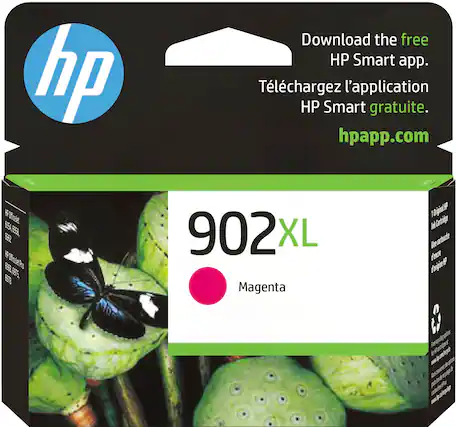 Front. HP - 902XL High-Yield Ink Cartridge - Magenta.