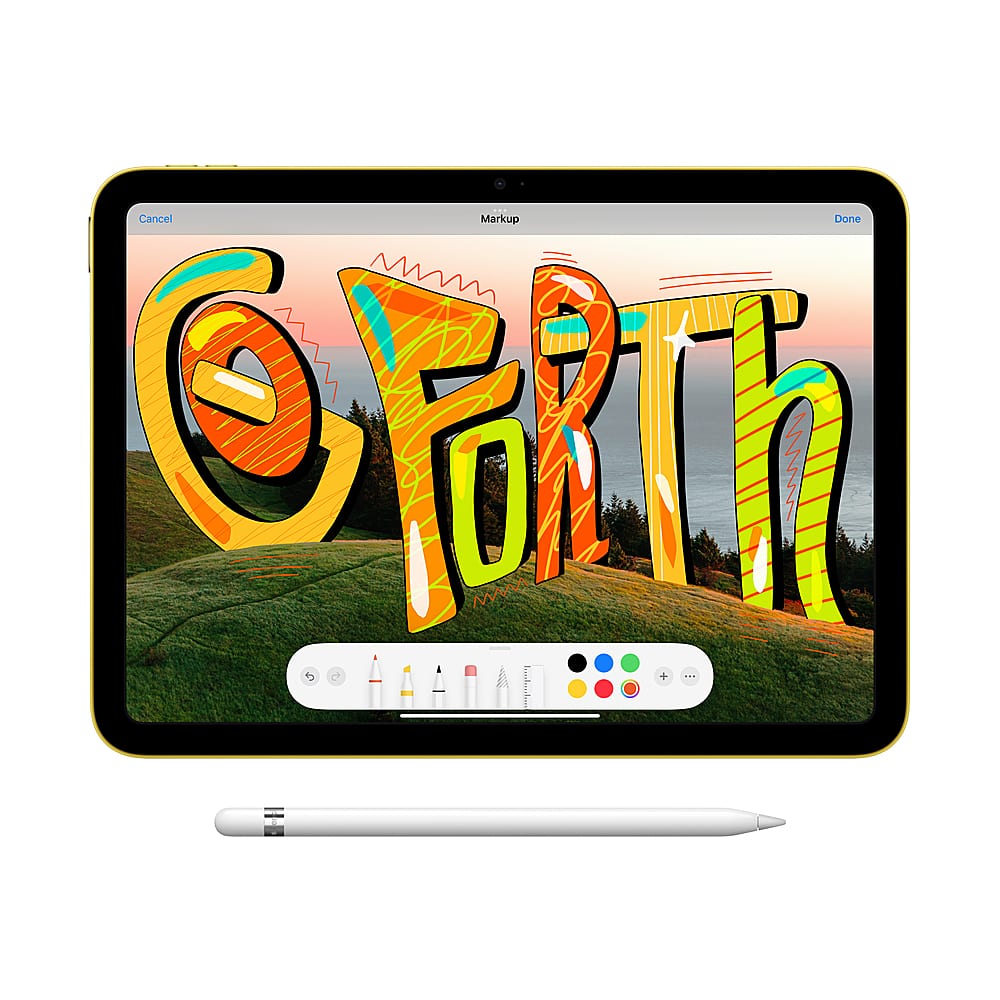 Alt View 12. Apple - 10.9-Inch iPad - Latest Model - (10th Generation) with Wi-Fi - 64GB - Yellow.