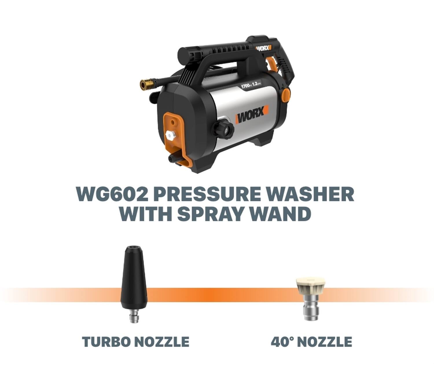 Alt View 17. WORX - Electric Pressure Washer up to 1700 PSI at 1.2 GPM - Black.