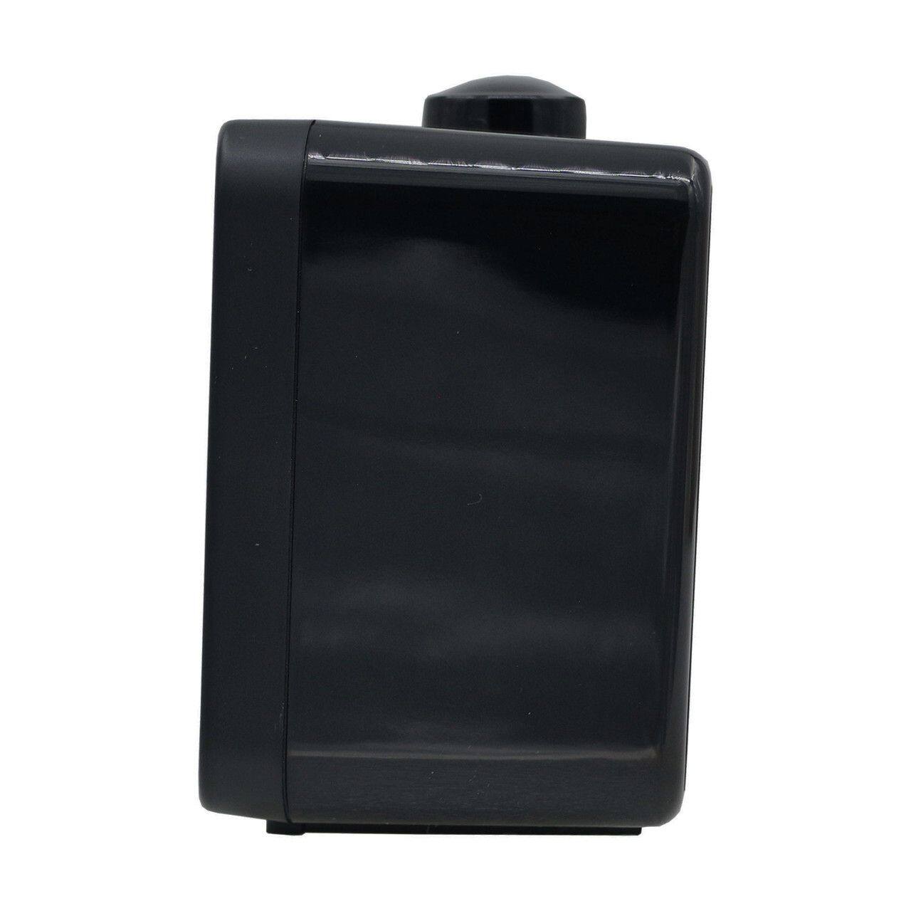 Back. Seiko - Seiko 3.5"  Akarui Alarm Clock, Black - Black.