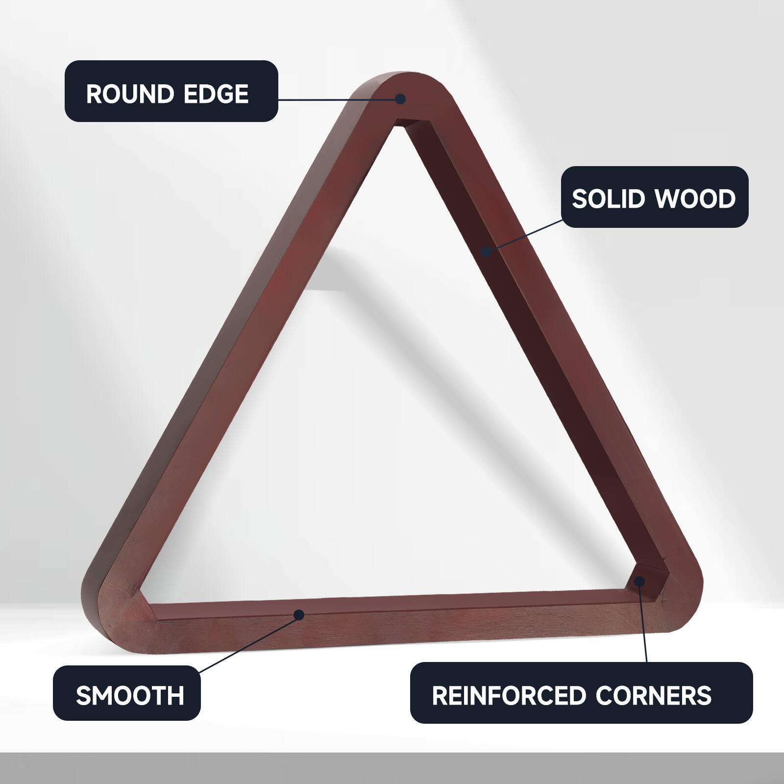 ROUND EDGE, SOLID WOOD, SMOOTH, REINFORCED CORNERS