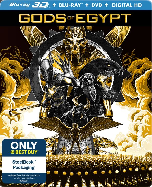  Gods of Egypt [3D] [Blu-ray/DVD] [SteelBook] [Only @ Best Buy] [Blu-ray/Blu-ray 3D/DVD] [2016]