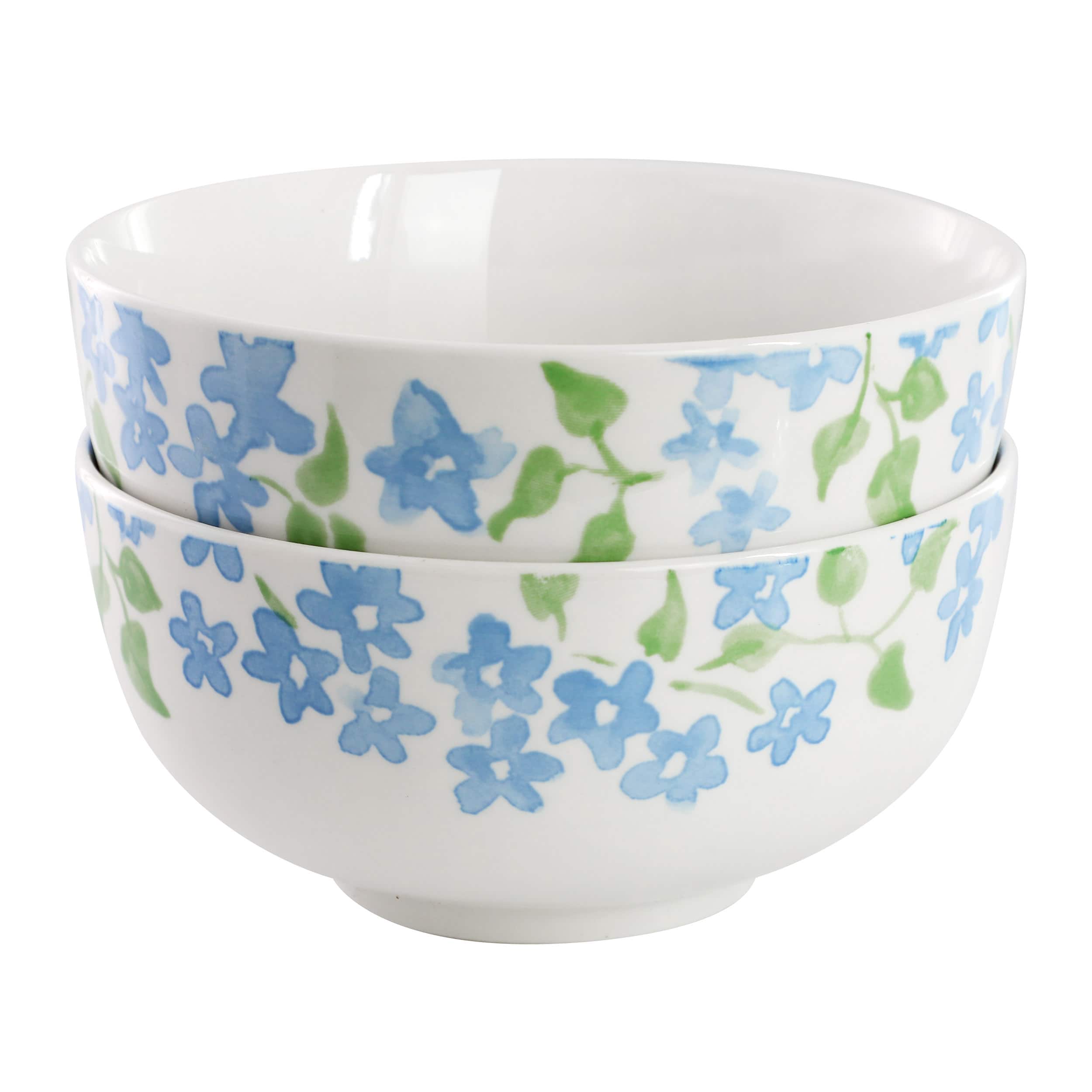 Gibson - Home Garden Aisle 2 Piece Fine Ceramic Cereal Bowl Set - Blue Floral price history on PriceWatchPro