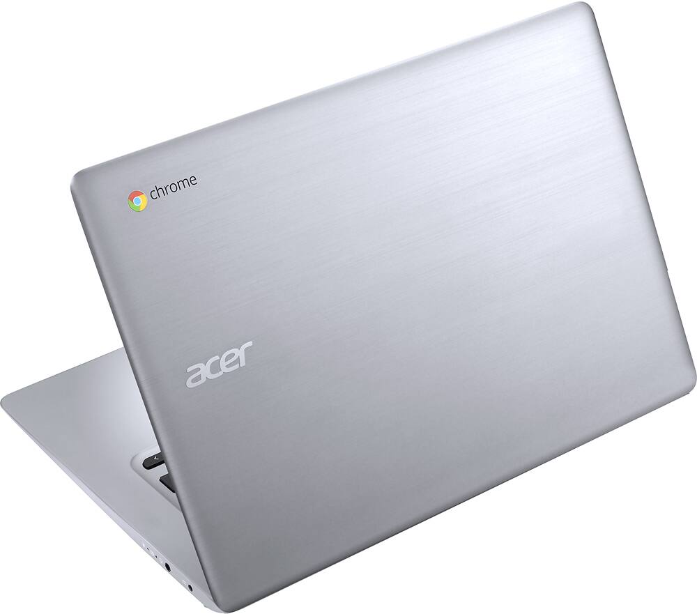 Alt View 1. Acer - 14" Chromebook - Intel Celeron - 4GB Memory - 32GB eMMC Flash Memory - Sparkly silver.