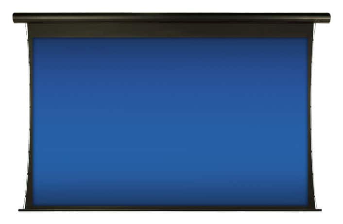 Front. Elite Screens - Saker Tab-Tension 100" Motorized Projector Screen - Black.