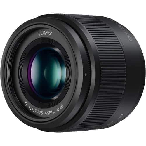 Panasonic - Lumix G 25mm f/1.7 ASPH. Lens For Micro Four Thirds - Black - Larger Front