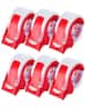 VEVOR - Clear Packing Tape, 3 inches Core, 6 Rolls 1.88 Inches x 65 Yards Packing Tape with Dispenser - Transparent