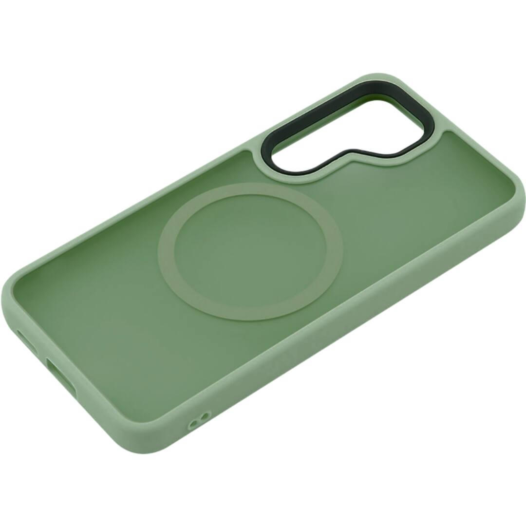 Alt View 2. Entronix - Entronix Magnetic Case for Samsung Galaxy S25 - Translucent Frosted Matte Finish - Green.