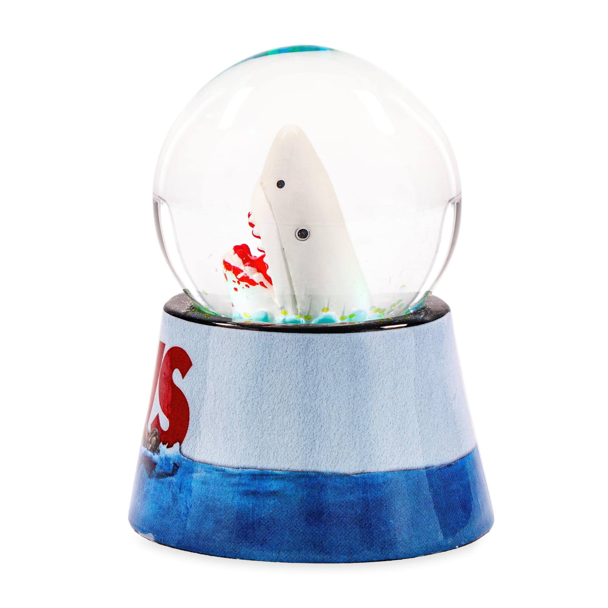 Alt View 10. Silver Buffalo - Jaws Poster 3-Inch Mini Light-Up Snow Globe - White.