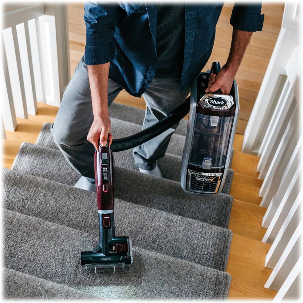 Alt View 14. Shark - Rotator Powered Lift-Away Bagless Upright Vacuum - Maroon.