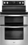 Whirlpool - 30 in. Wide 5 elements 6.7 cu. ft. Self-Cleaning Freestanding Double Oven Electric Convection Range - Stainless Steel